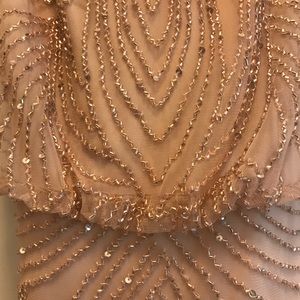 Adrianna Papell Blush beaded gown **size 2**